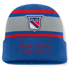 New York Rangers Fanatics Heritage Varsity Cuffed Knit Hat Discount