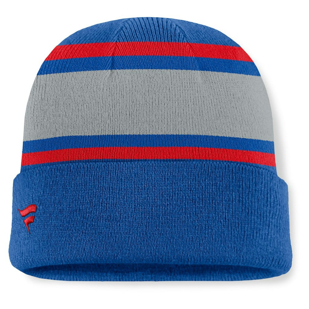 New York Rangers Fanatics Heritage Varsity Cuffed Knit Hat Discount