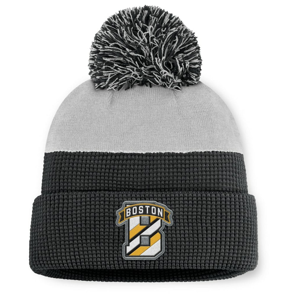 Boston Bruins Fanatics Authentic Pro Home Ice Cuffed Knit Hat with Pom Sale