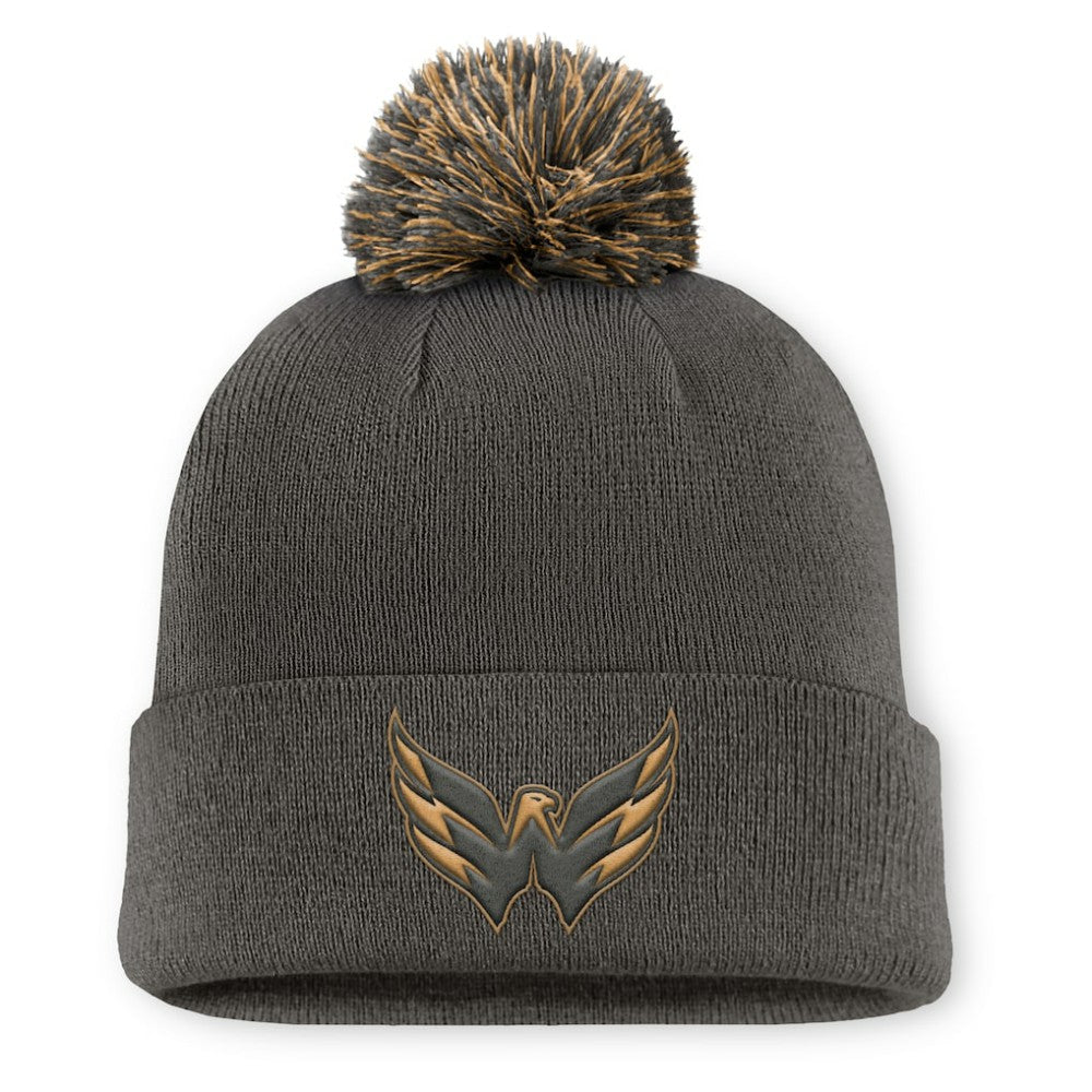 Washington Capitals Fanatics Authentic Pro Military Appreciation Cuffed Knit Hat with Pom For Sale