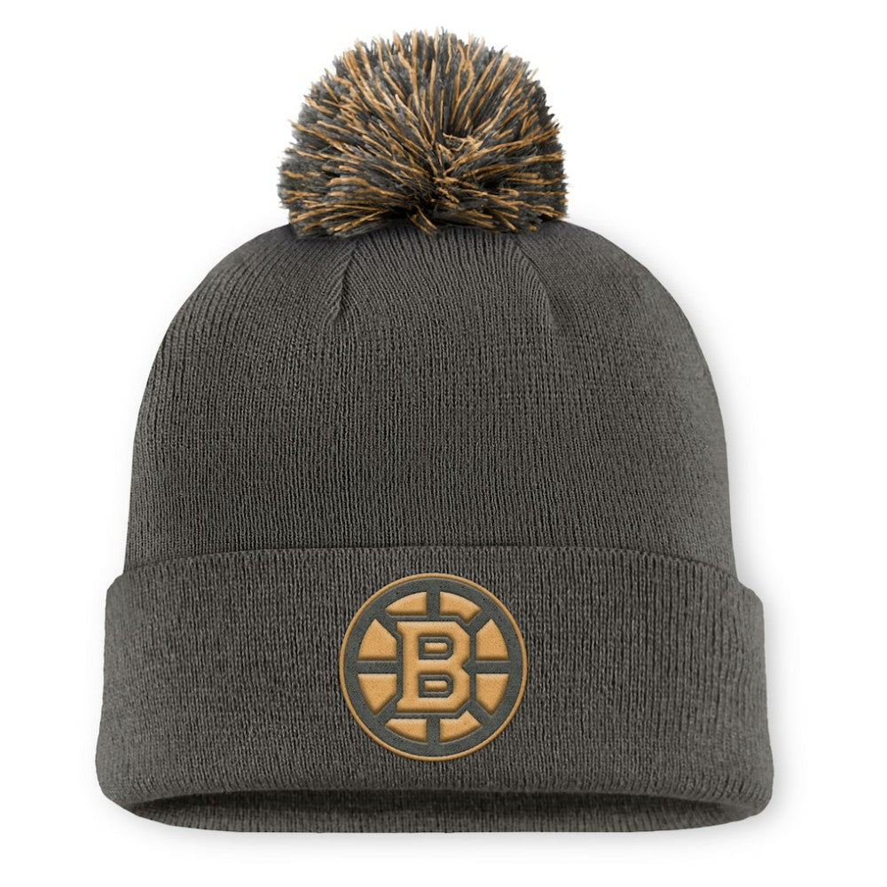 Boston Bruins Fanatics Authentic Pro Military Appreciation Cuffed Knit Hat with Pom Sale