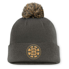 Boston Bruins Fanatics Authentic Pro Military Appreciation Cuffed Knit Hat with Pom Sale