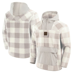 Cleveland Browns Fanatics Elements Plaid Polar Fleece Quarter-Zip Hoodie