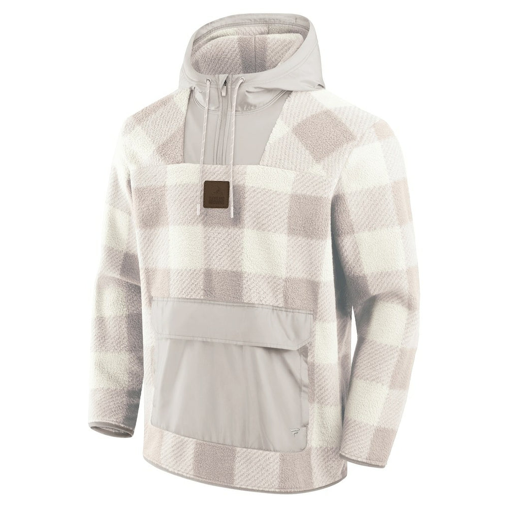 Cleveland Browns Fanatics Elements Plaid Polar Fleece Quarter-Zip Hoodie
