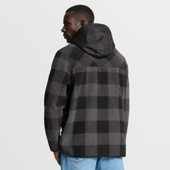 New York Jets Fanatics Elements Plaid Polar Fleece Quarter-Zip Hoodie