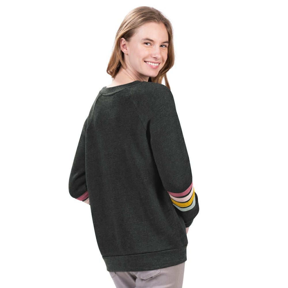 Philadelphia Phillies G-III 4Her by Carl Banks Women's Allana Stripe Pullover Sweatshirt | MLB Outlet