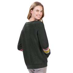 New York Mets G-III 4Her by Carl Banks Women's Allana Stripe Pullover Sweatshirt | MLB Outlet