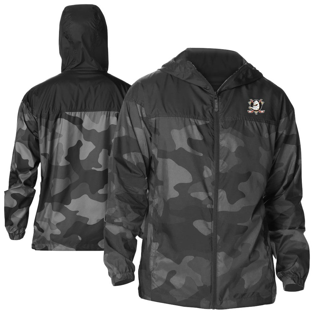 Anaheim Ducks Columbia Camo Flash Challenger Omni-Shade Full-Zip Hoodie Windbreaker Outlet