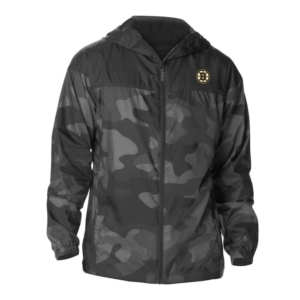 Boston Bruins Columbia Camo Flash Challenger Omni-Shade Full-Zip Hoodie Windbreaker Outlet
