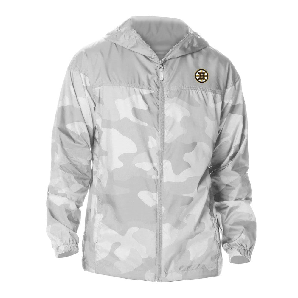 Boston Bruins Columbia Camo Flash Challenger Omni-Shade Full-Zip Hoodie Windbreaker On Sale