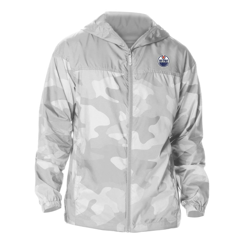 Edmonton Oilers Columbia Camo Flash Challenger Omni-Shade Full-Zip Hoodie Windbreaker On Sale