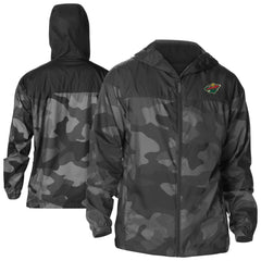 Minnesota Wild Columbia Camo Flash Challenger Omni-Shade Full-Zip Hoodie Windbreaker On Sale