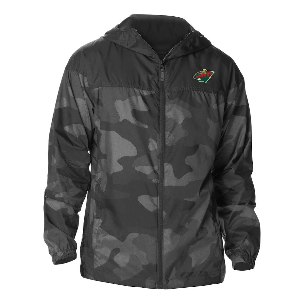 Minnesota Wild Columbia Camo Flash Challenger Omni-Shade Full-Zip Hoodie Windbreaker On Sale
