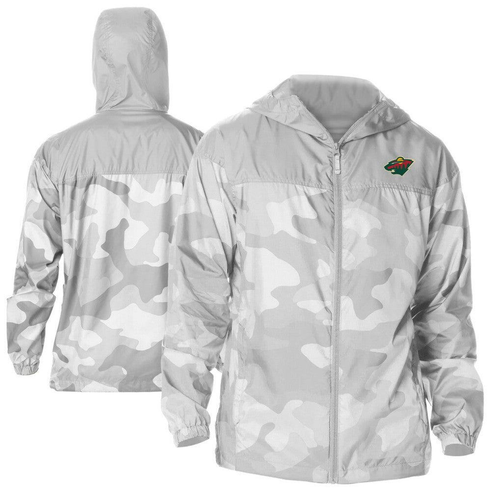 Minnesota Wild Columbia Camo Flash Challenger Omni-Shade Full-Zip Hoodie Windbreaker Online