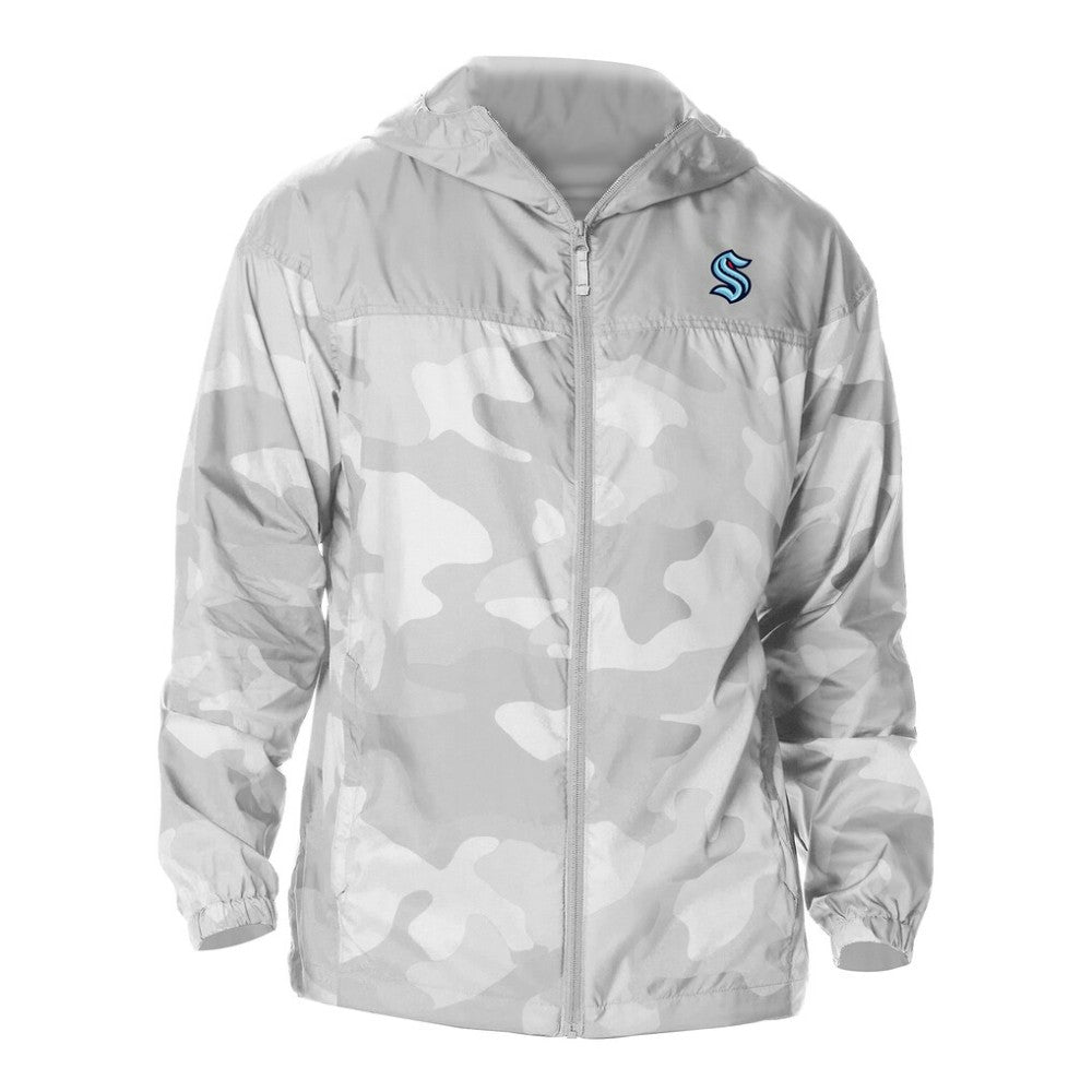 Seattle Kraken Columbia Camo Flash Challenger Omni-Shade Full-Zip Hoodie Windbreaker Outlet
