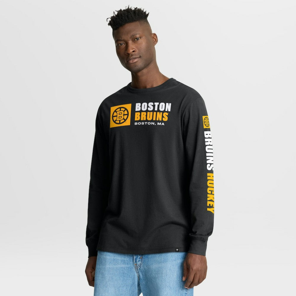 Boston Bruins Fanatics Goal Crease Legacy Long Sleeve T-Shirt For Sale