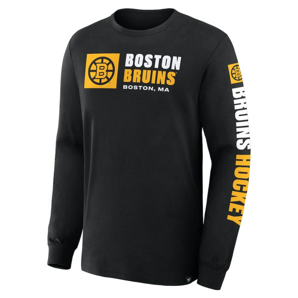 Boston Bruins Fanatics Goal Crease Legacy Long Sleeve T-Shirt For Sale