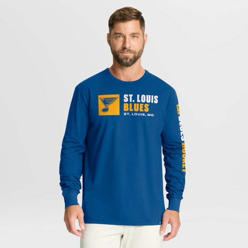 St. Louis Blues Fanatics Goal Crease Legacy Long Sleeve T-Shirt Sale