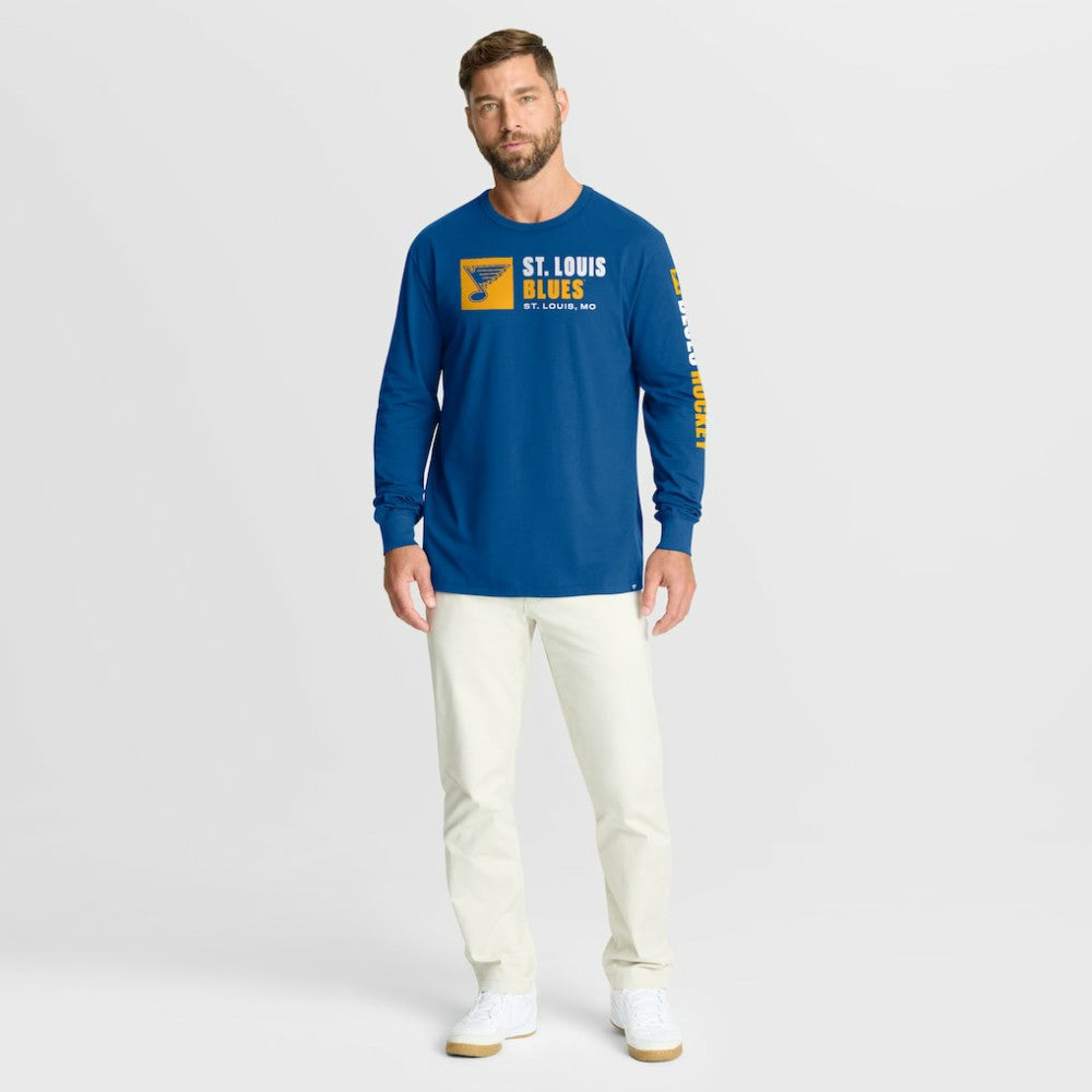 St. Louis Blues Fanatics Goal Crease Legacy Long Sleeve T-Shirt Sale