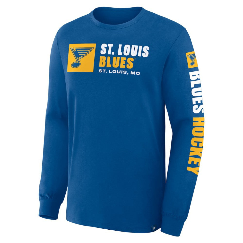St. Louis Blues Fanatics Goal Crease Legacy Long Sleeve T-Shirt Sale