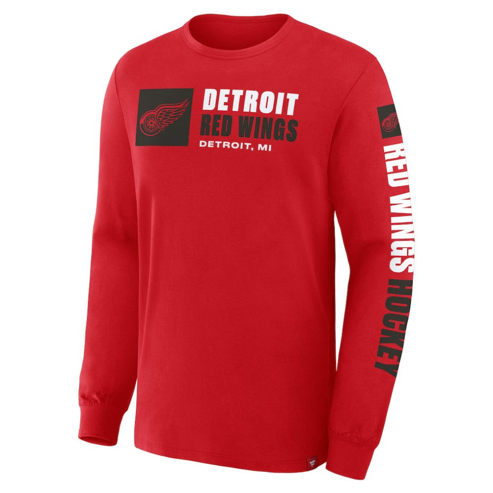 Detroit Red Wings Fanatics Goal Crease Legacy Long Sleeve T-Shirt Outlet