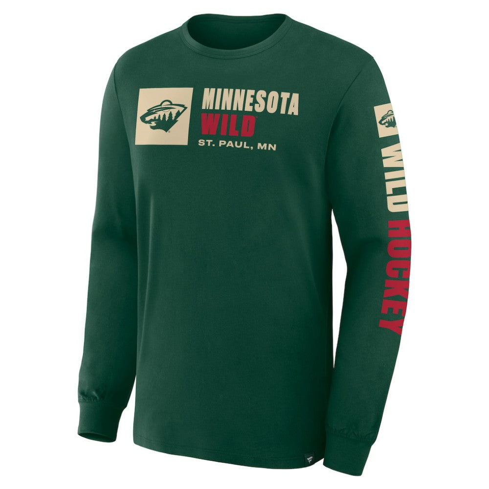 Minnesota Wild Fanatics Goal Crease Legacy Long Sleeve T-Shirt Online