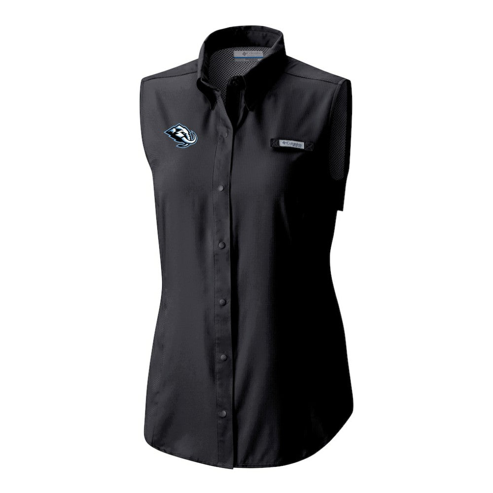 Utah Mammoth Columbia Women's Tamiami Omni-Shade Sleeveless Button-Up Shirt On Sale