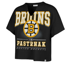 David Pastrnak Boston Bruins '47 Women's Elation Name & Number Oversized Notch Neck T-Shirt Discount