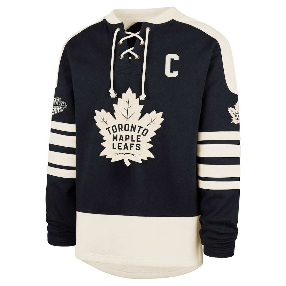 Auston Matthews Toronto Maple Leafs '47 Player Name & Number Sweep Check Eternal Lacer Sweatshirt Discount