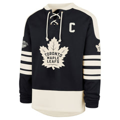 Auston Matthews Toronto Maple Leafs '47 Player Name & Number Sweep Check Eternal Lacer Sweatshirt Discount