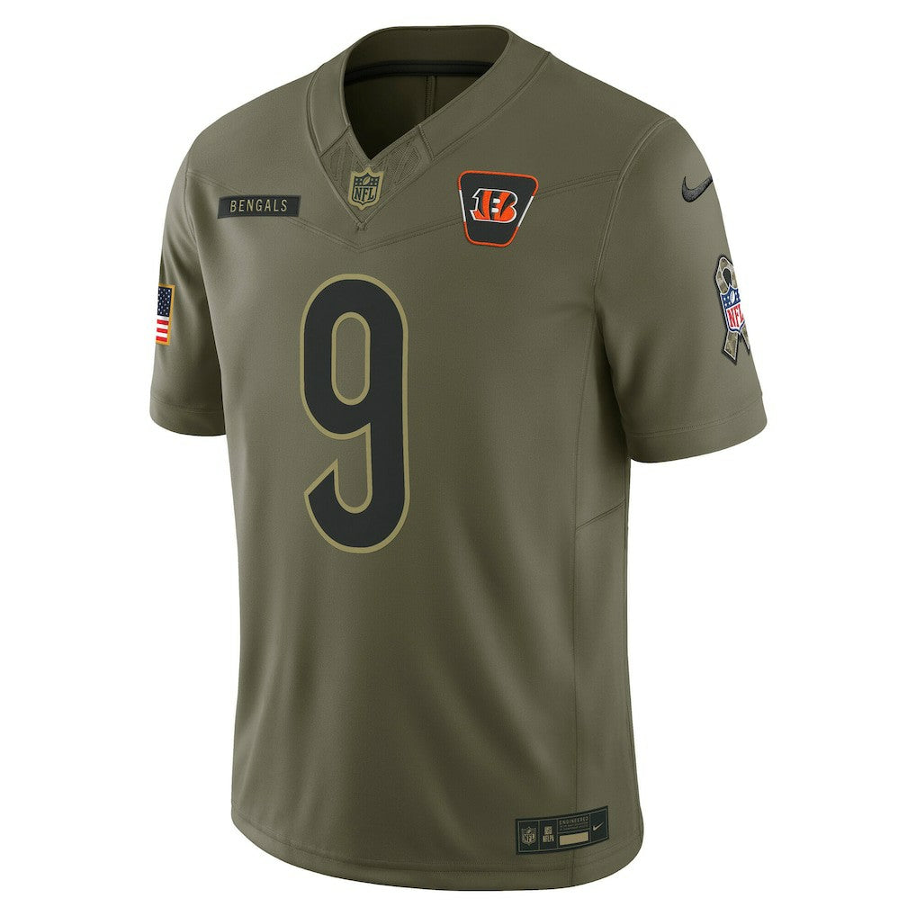 Cincinnati Bengals Nike Joe Burrow  2025 Salute to Service Limited Jersey