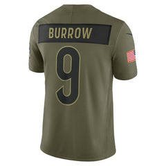 Cincinnati Bengals Nike Joe Burrow  2025 Salute to Service Limited Jersey