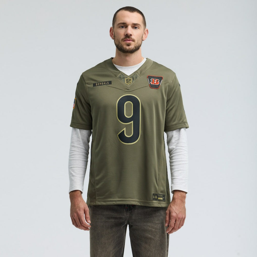 Cincinnati Bengals Nike Joe Burrow  2025 Salute to Service Limited Jersey