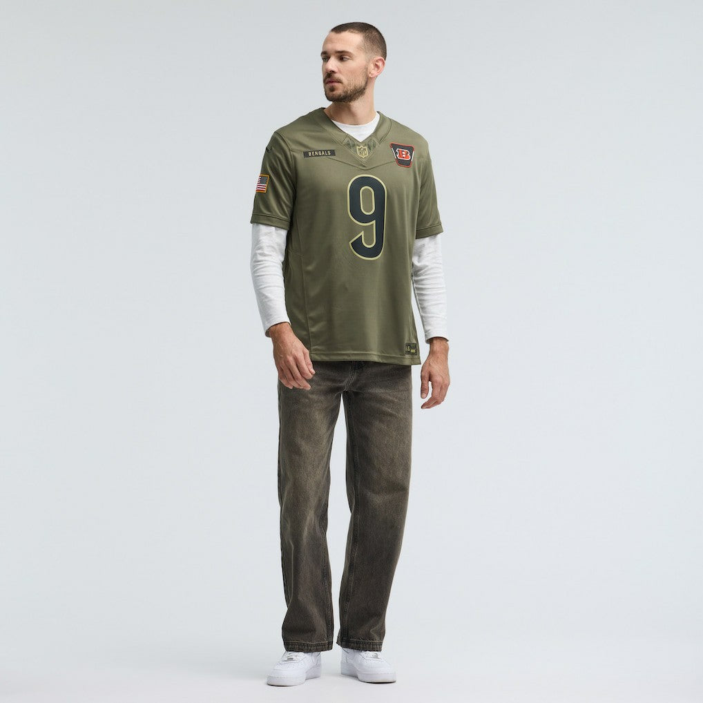 Cincinnati Bengals Nike Joe Burrow  2025 Salute to Service Limited Jersey