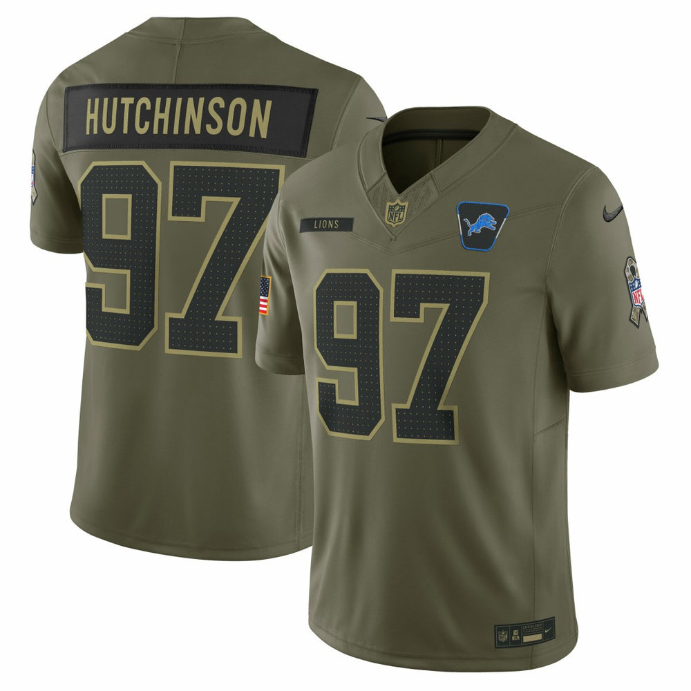 Detroit Lions Nike Aidan Hutchinson  2025 Salute to Service Limited Jersey