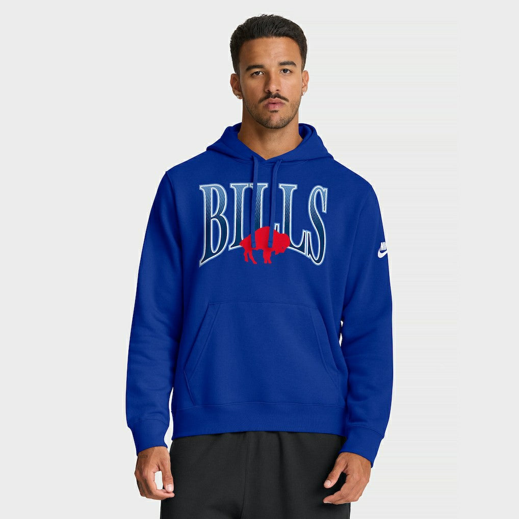 Buffalo Bills Nike Full Blitz Club Fleece Pullover Hoodie