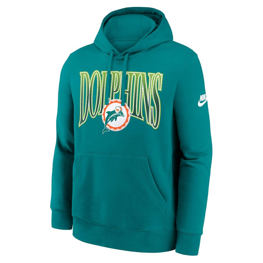 Miami Dolphins Nike Full Blitz Club Fleece Pullover Hoodie