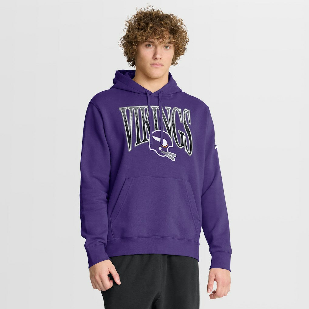 Minnesota Vikings Nike Full Blitz Club Fleece Pullover Hoodie