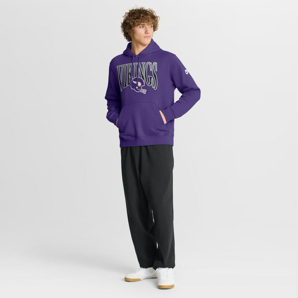 Minnesota Vikings Nike Full Blitz Club Fleece Pullover Hoodie