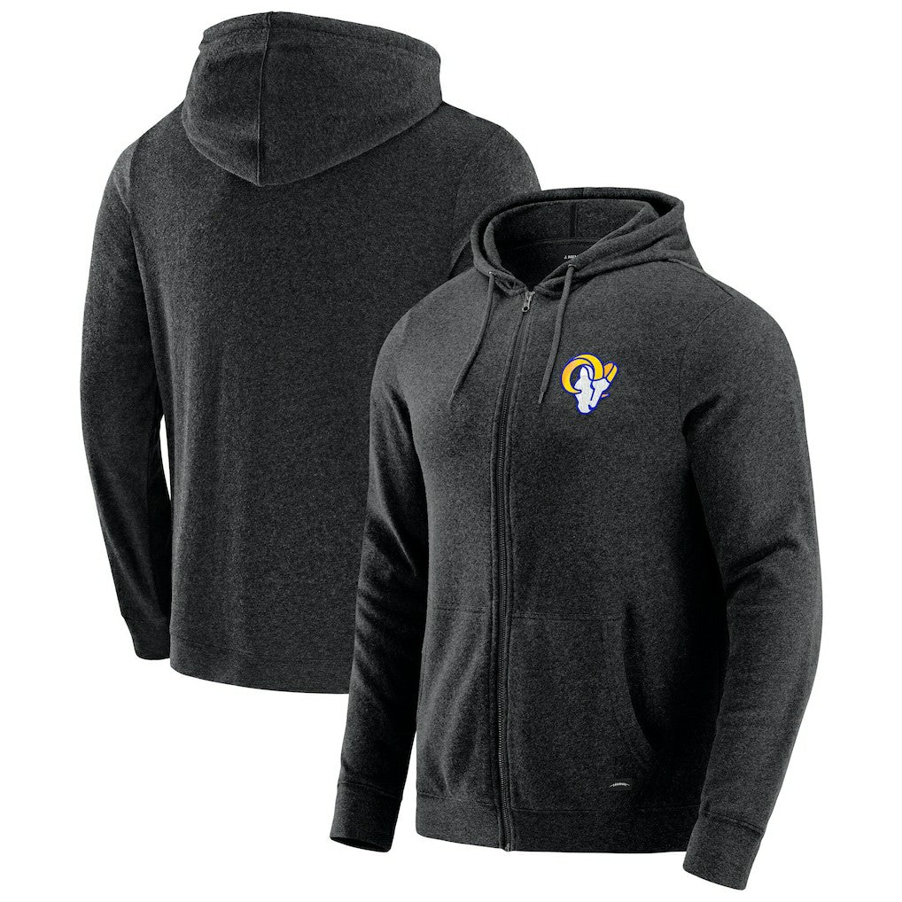 Los Angeles Rams  J. Palmer Players Lounge Tri-Blend Full-Zip Hoodie
