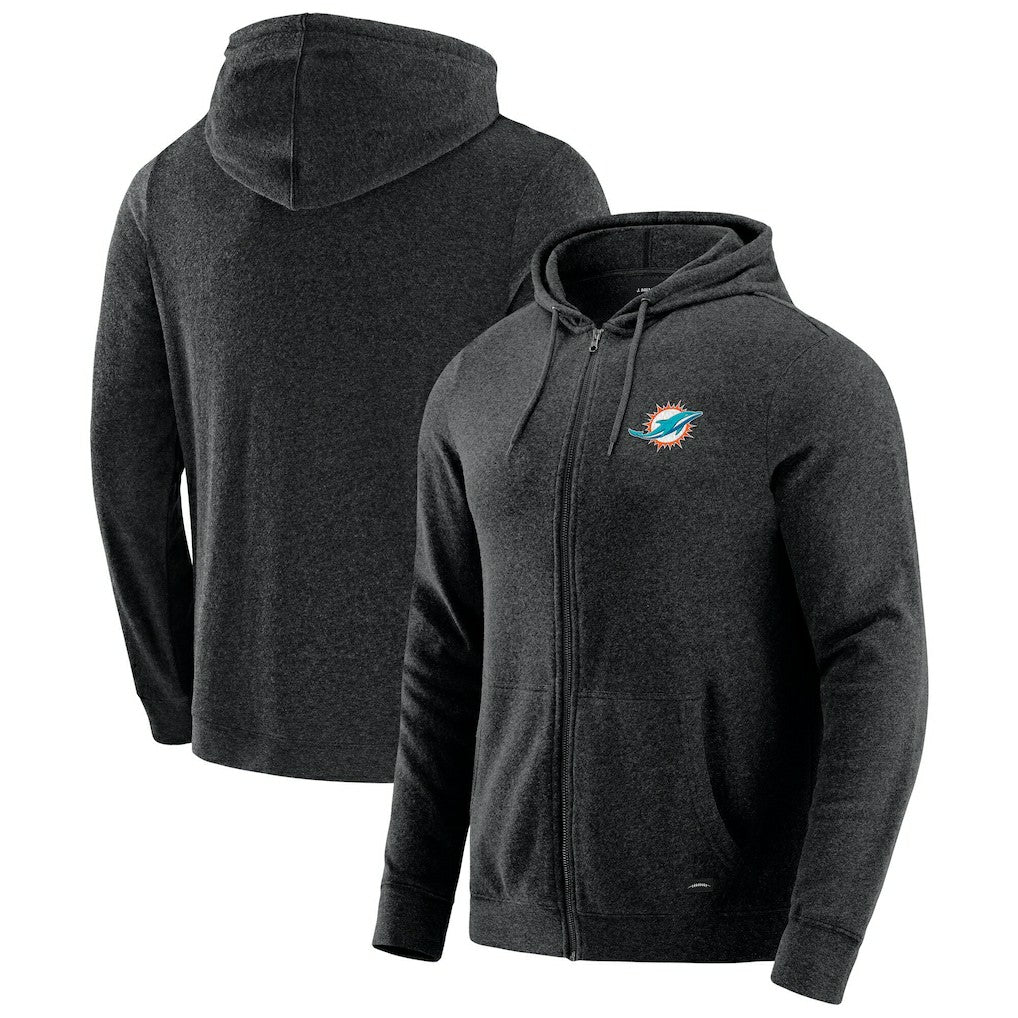 Miami Dolphins  J. Palmer Players Lounge Tri-Blend Full-Zip Hoodie
