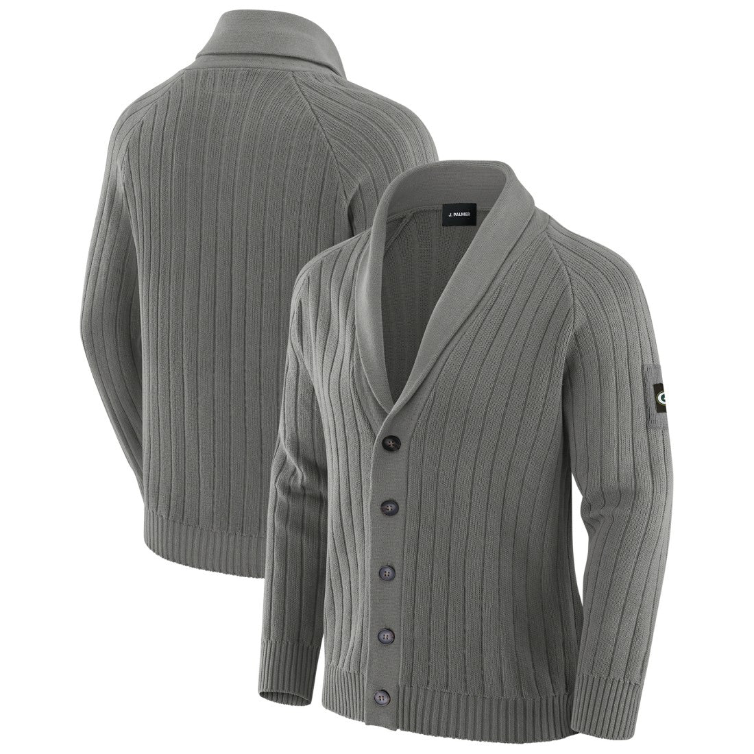 Green Bay Packers  J. Palmer The Playmaker Cardigan Raglan Sweater