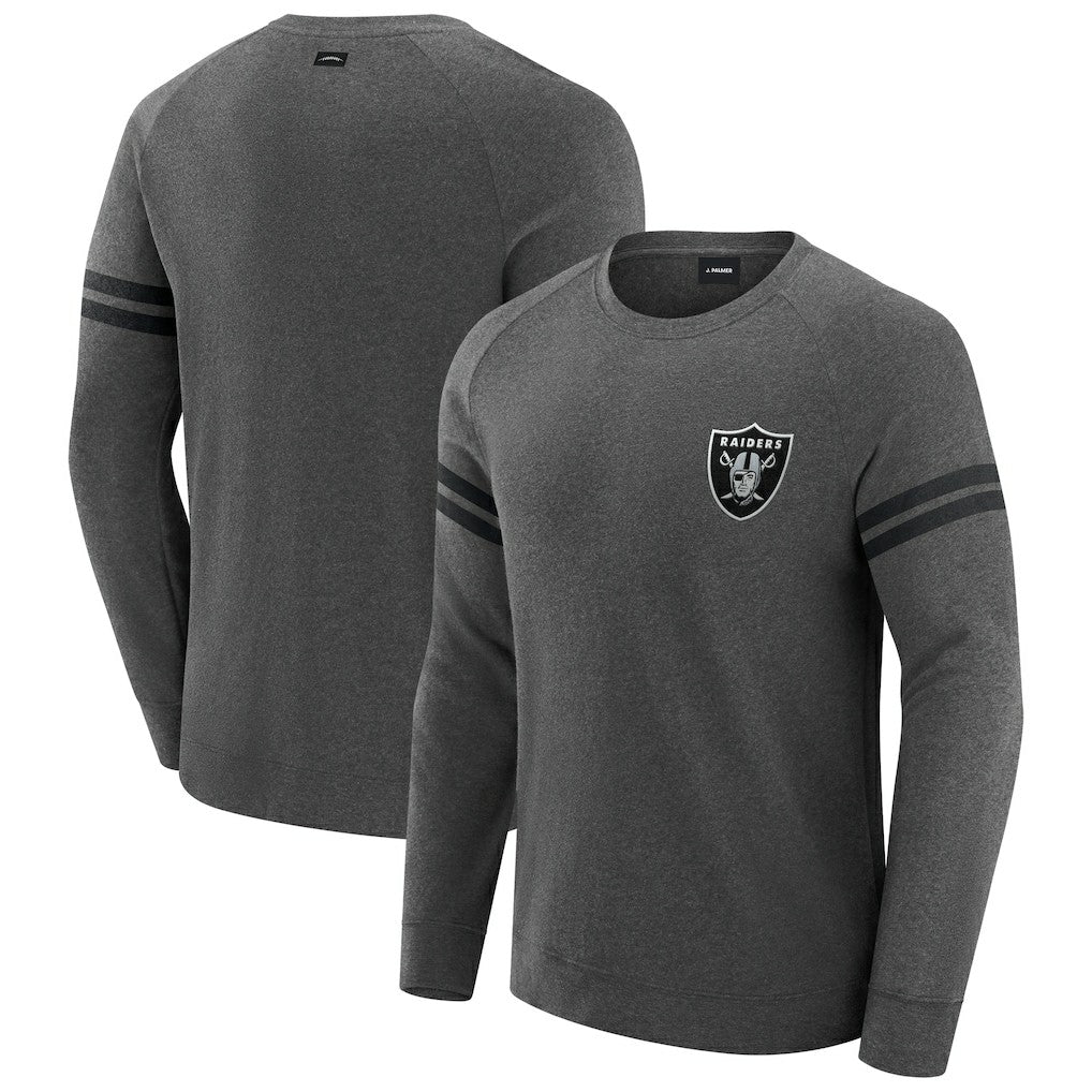 Las Vegas Raiders  J. Palmer Players Lounge Raglan Tri-Blend Sweatshirt
