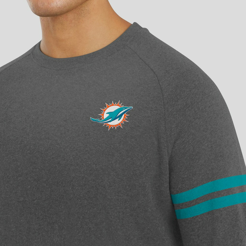 Miami Dolphins  J. Palmer Players Lounge Raglan Tri-Blend Sweatshirt