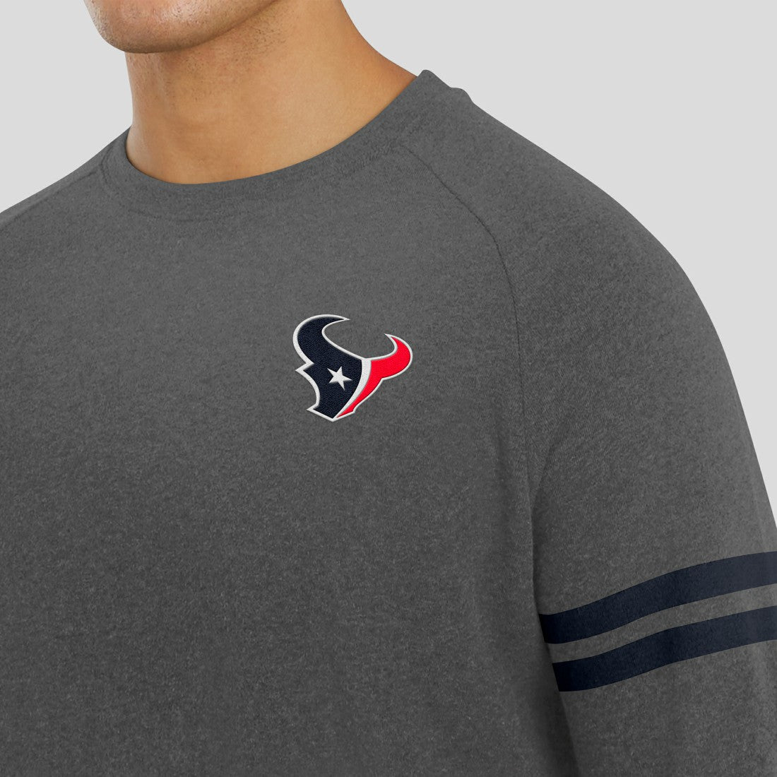 Houston Texans  J. Palmer Players Lounge Raglan Tri-Blend Sweatshirt