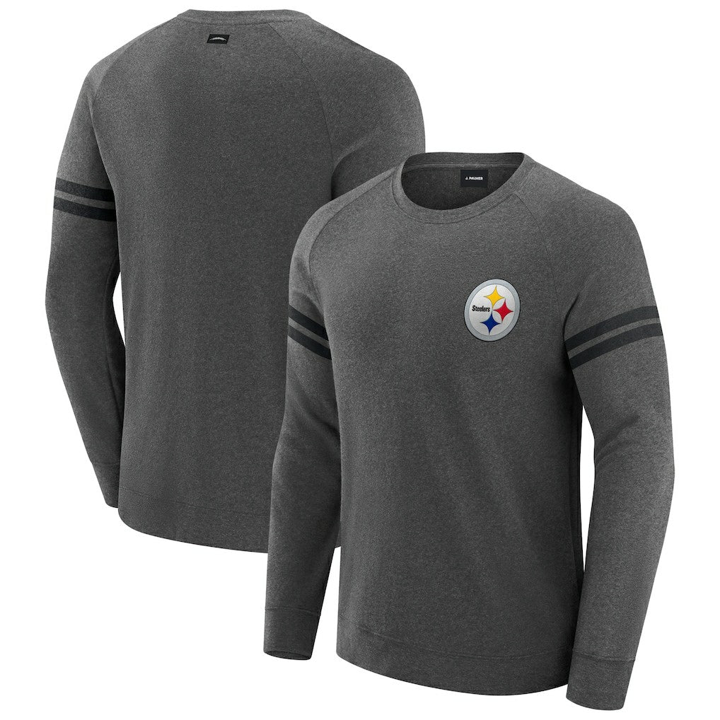 Pittsburgh Steelers  J. Palmer Players Lounge Raglan Tri-Blend Sweatshirt