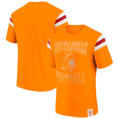 Tampa Bay Buccaneers Fanatics Darius Rucker Collection Distressed Throwback Shoulder Stripe T-Shirt