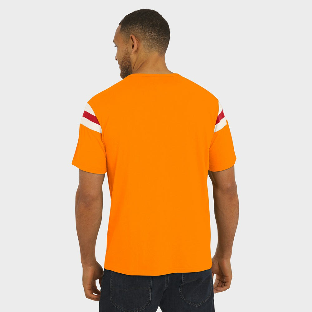 Tampa Bay Buccaneers Fanatics Darius Rucker Collection Distressed Throwback Shoulder Stripe T-Shirt