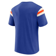 Denver Broncos Fanatics Darius Rucker Collection Distressed Throwback Shoulder Stripe T-Shirt