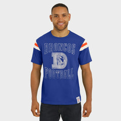 Denver Broncos Fanatics Darius Rucker Collection Distressed Throwback Shoulder Stripe T-Shirt